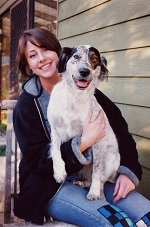 pet sitter with dog